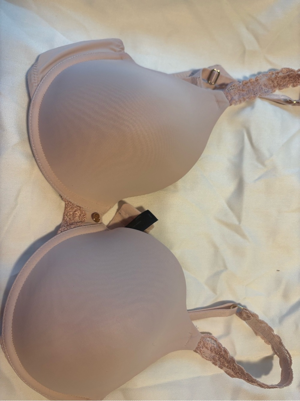 Natori tab Smooth T-Shirt Bra with Lace Straps